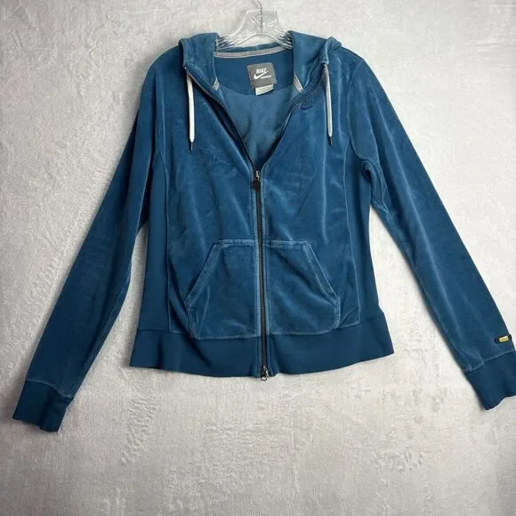 Blue Velour Nike Sportswear Velour Track Jacket Nike Velour Track